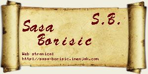 Saša Borišić vizit kartica